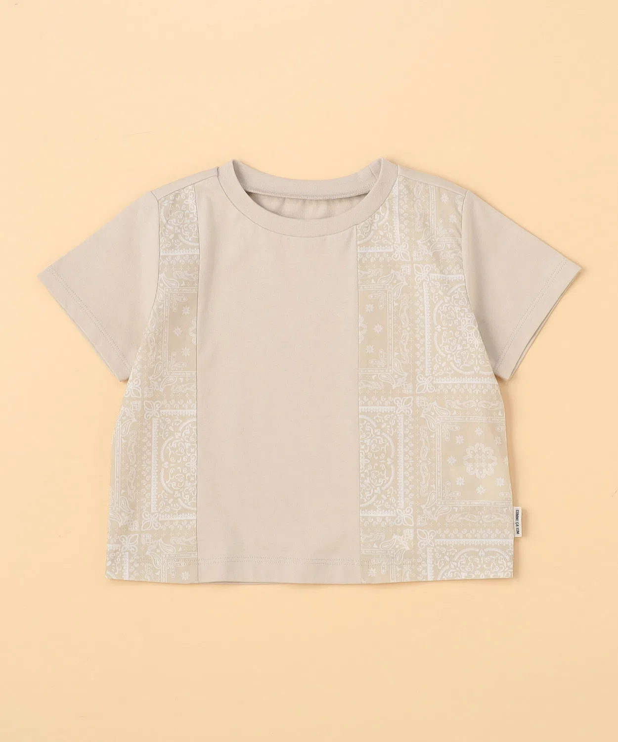 Детская футболка с коротким рукавом, с принтом, модель Bandana Print COMME CA ISM, Beige