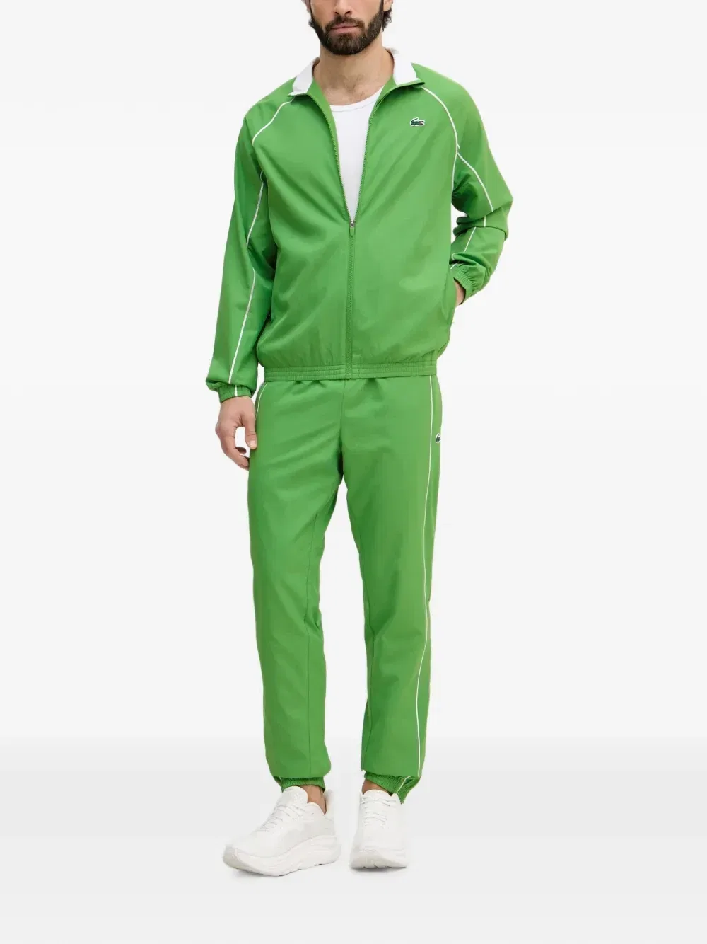 Брюки спортивные с нашивкой логотипа Lacoste, зеленый — фото 2