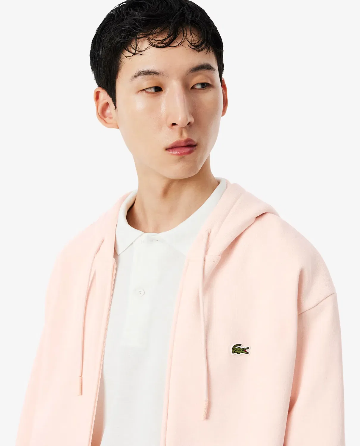 Мужская худи Lacoste с капюшоном, из футера, Rosa — фото 3