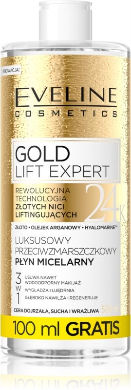 

Очищающая мицеллярная вода для зрелой кожи Eveline Cosmetics Gold Lift Expert