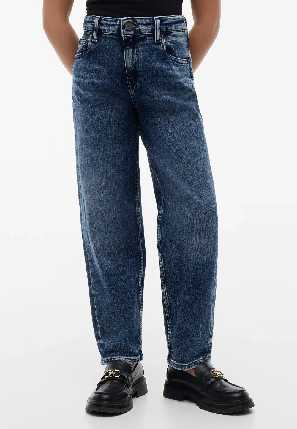 Бочкообразный американский стиль - прямые джинсы Tommy Hilfiger, Denim Medium