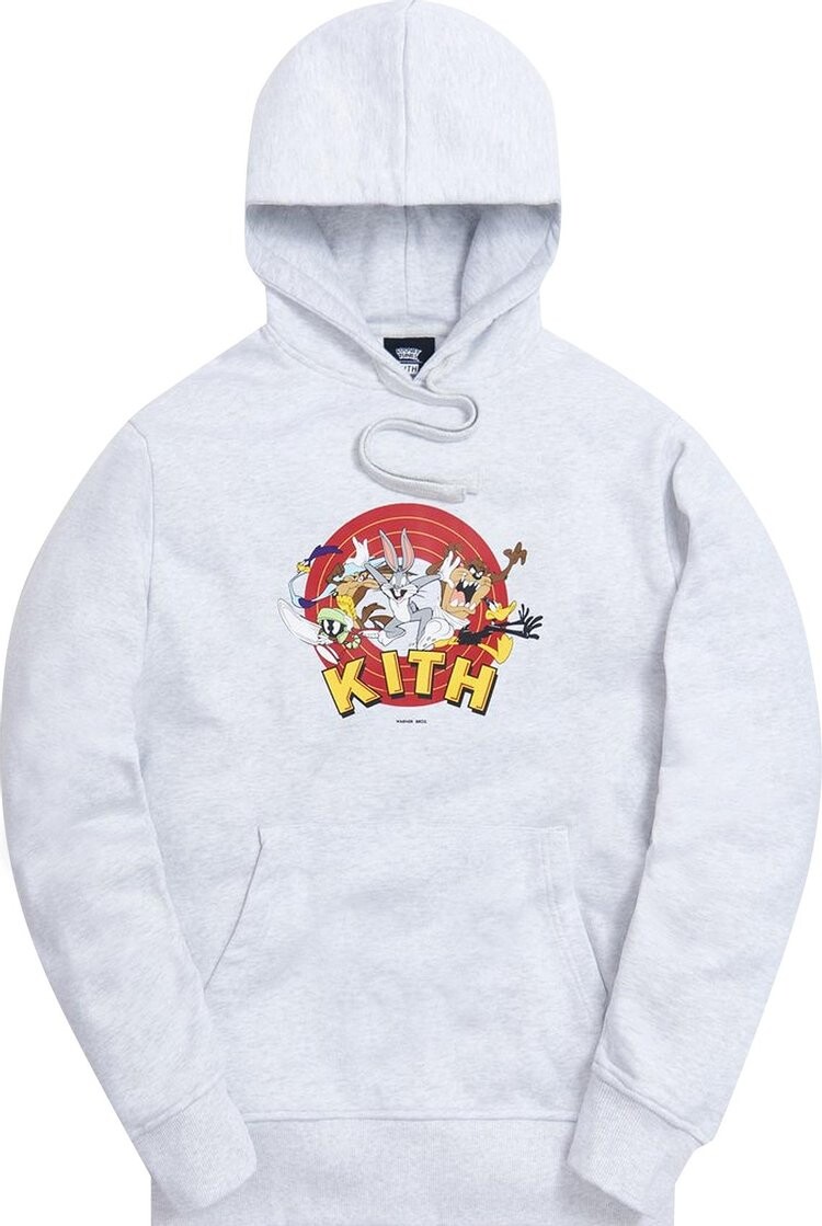 

Худи Kith x Looney Tunes That's All Folks Hoodie 'Heather Grey', серый