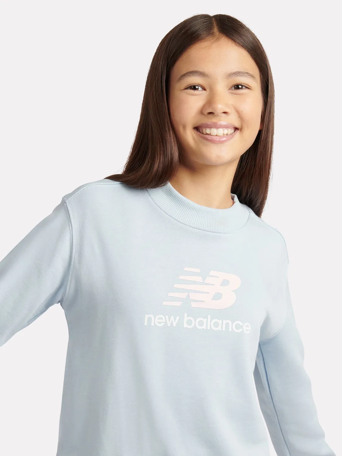 Свитшот с логотипом New Balance, синий — фото 4