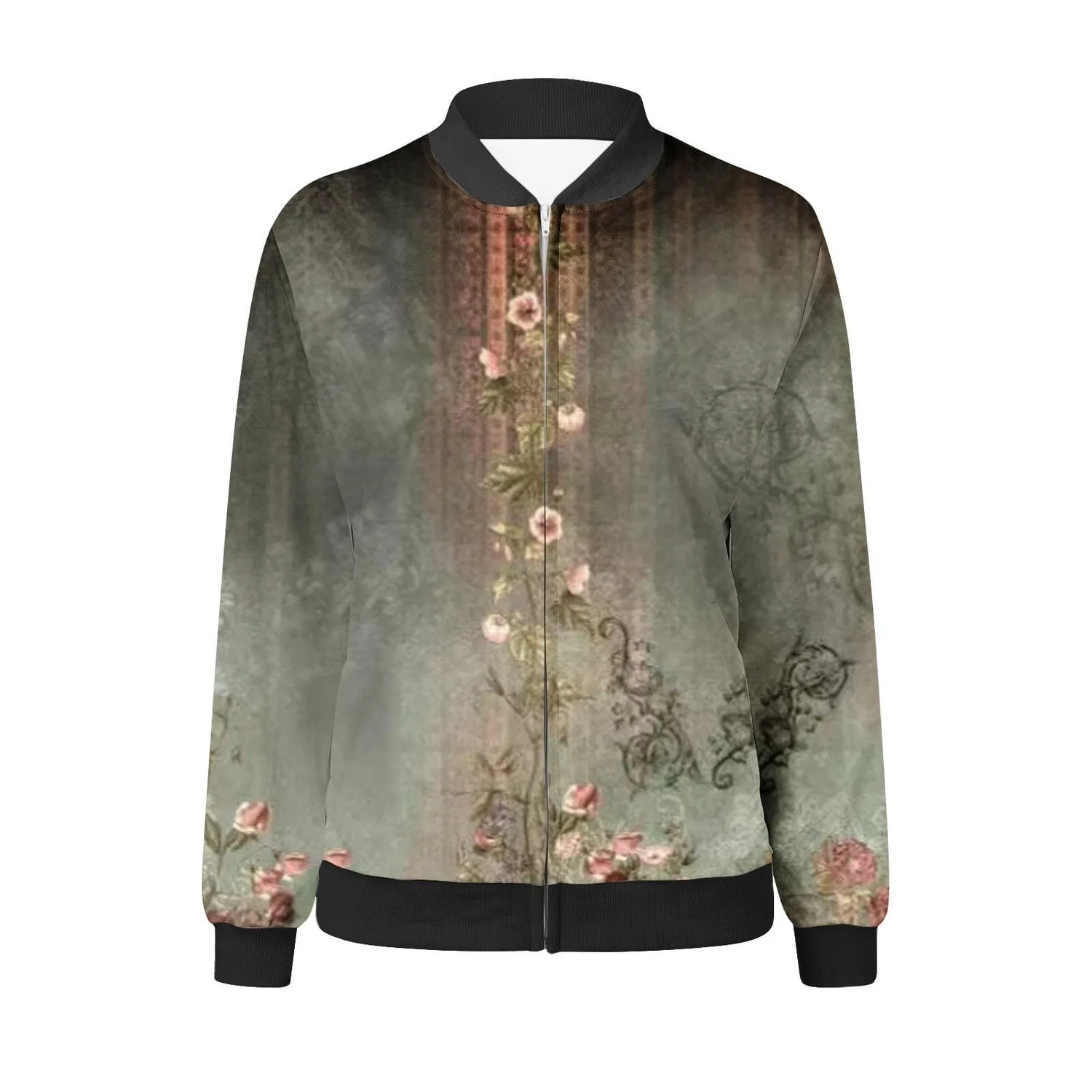 Женская куртка-бомбер с карманами Donna Autunno Moda Tempo Libero Quadrato Sottile Tasca Giacca Camicetta Cappotto Baseball Top Giacche Casual, rosa — фото 2