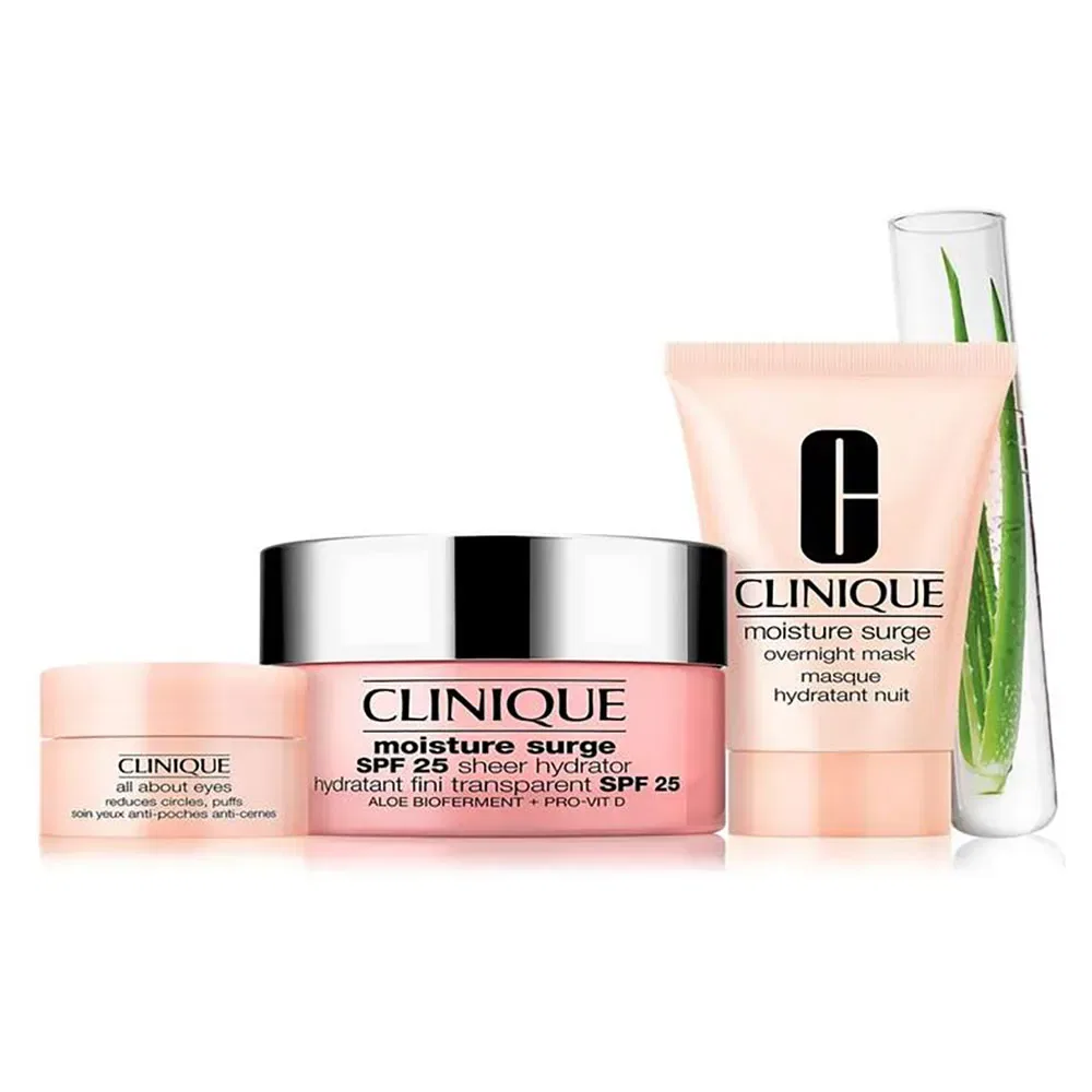 Набор уходовой косметики Moisture Surge SPF25 80ml Clinique, розовый