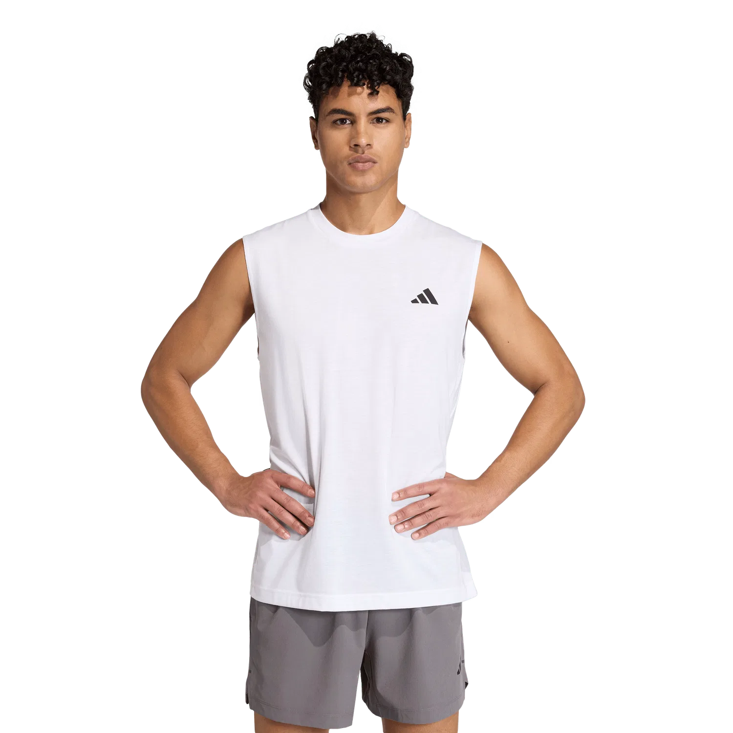 Спортивная майка Adidas, белый — фото 2