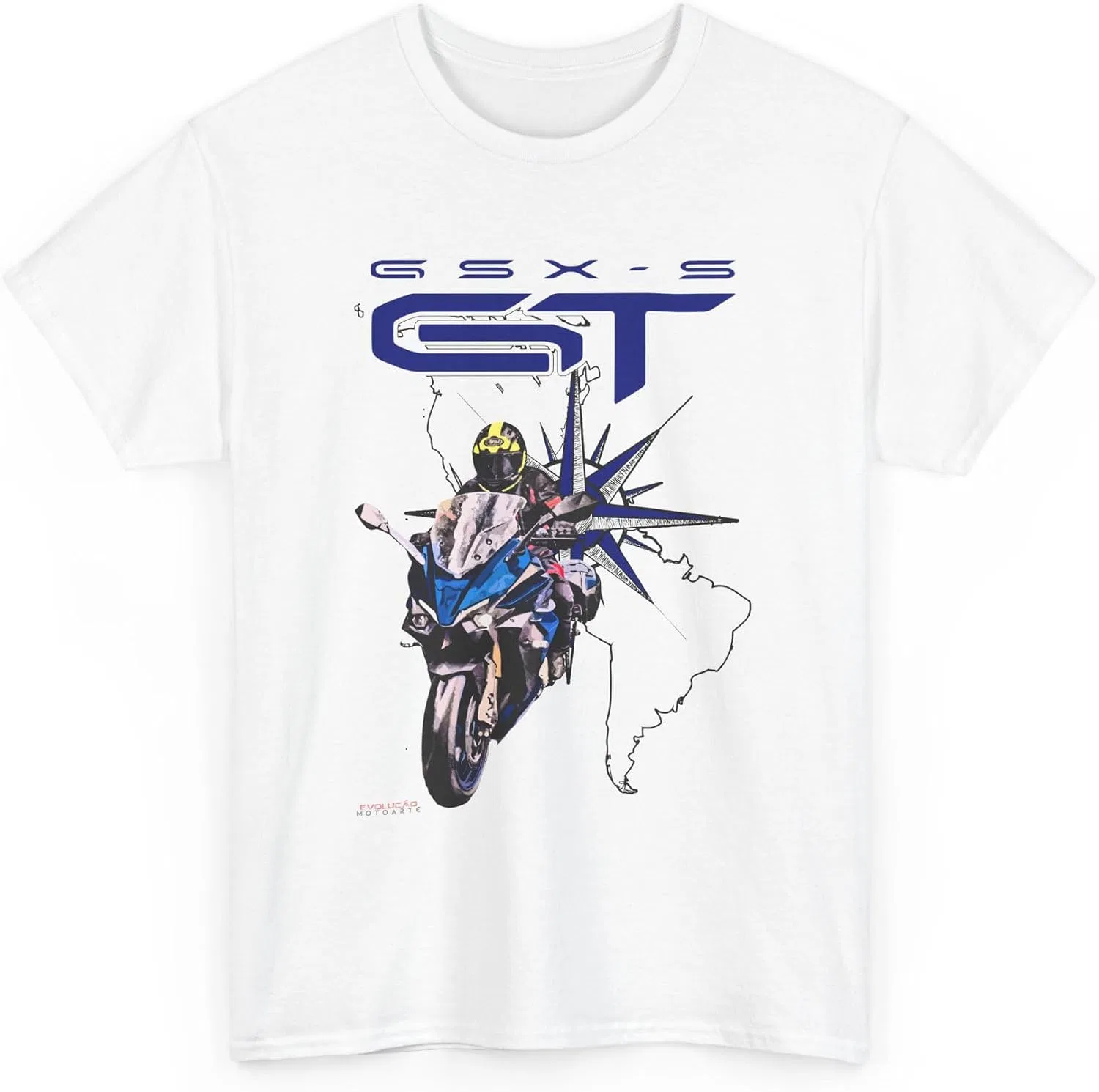Мужская футболка для райдеров GSX-S1000GT, с принтом, T-Shirt for GSX-S1000GT Riders, белый