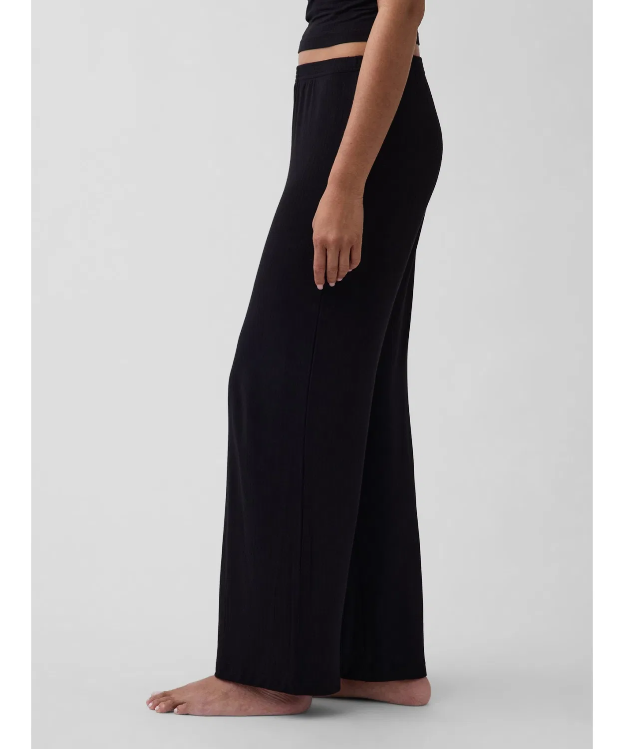 Женские пижамные брюки из модала с мягким rib-узором GAP, Brown — фото 3