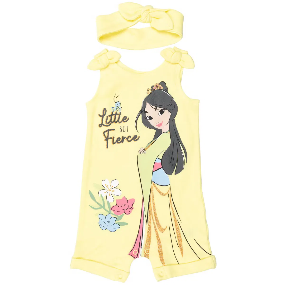Боди-комбинезон с повязкой на голову Disney Princess, Mulan Yellow
