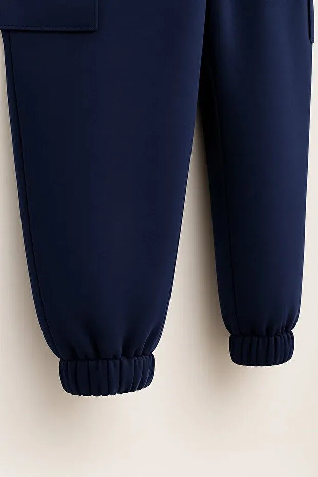 Детские спортивные штаны для мальчиков с карманами Voyyo Kids Baby, Navy Blue — фото 4