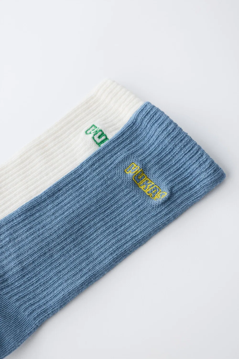 Набор из 2 пар носков средней длины для серфинга PUKAS. ZARA, Blue/White — фото 2