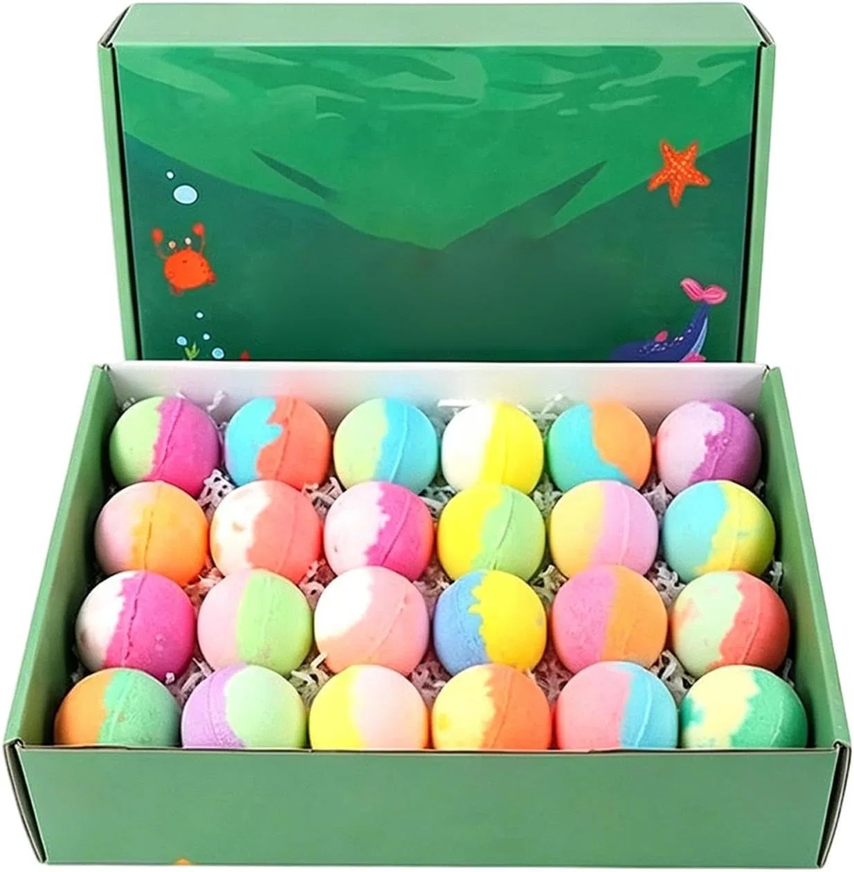 Набор бомбочек для ванны с игрушками, Jlobnyiun, 24 шт, 30x20 см