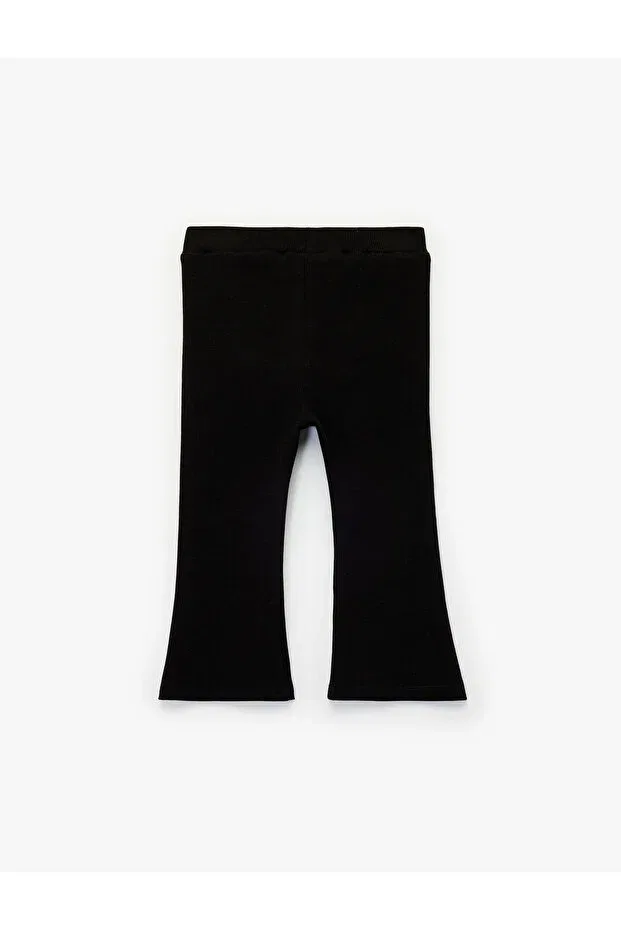 Детские леггинсы для девочек хлопковые с пуговицами Koton, Black — фото 2
