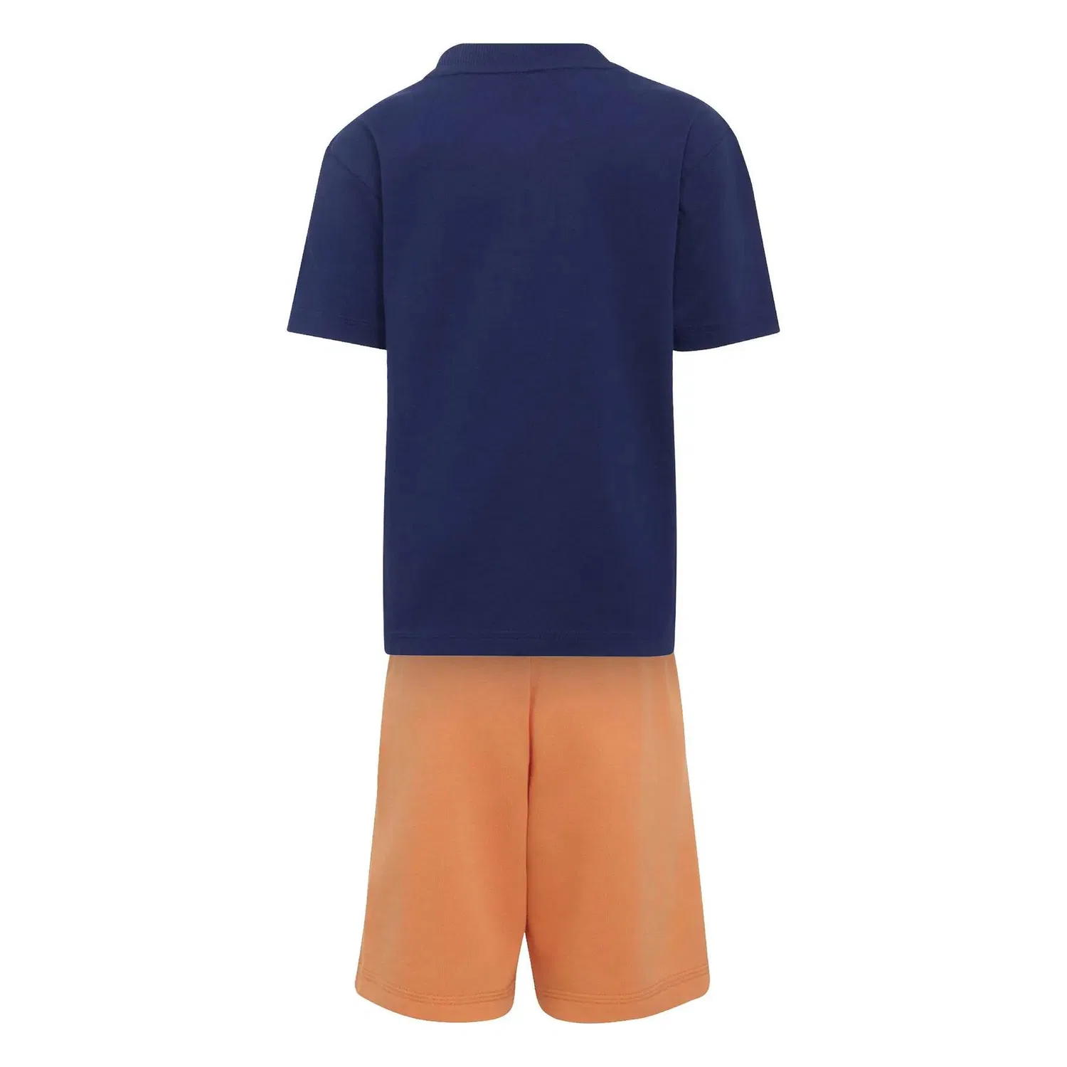 Детский спортивный комплект из футболки и шорт с принтом LK LIN T-SET Adidas, Darkblau Orange Navyblau — фото 4