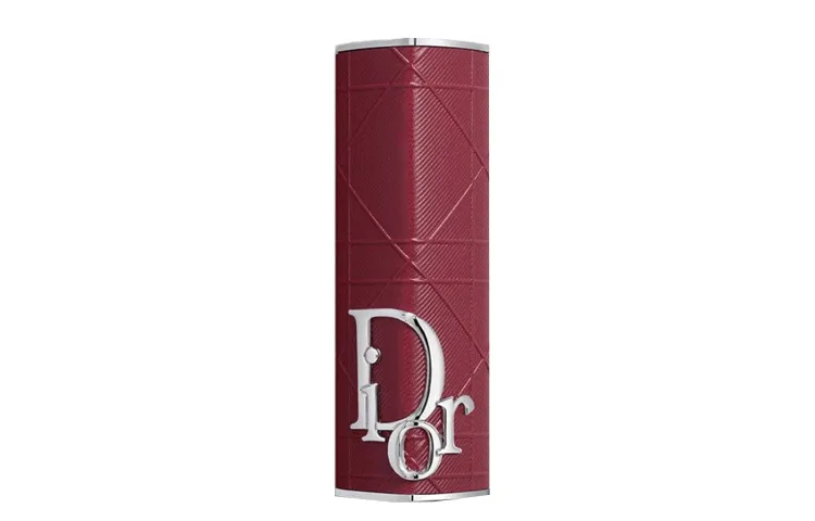 Женский футляр для помады с плетеным узором, Burgundy Wicker Pattern, DIOR, Burgundy