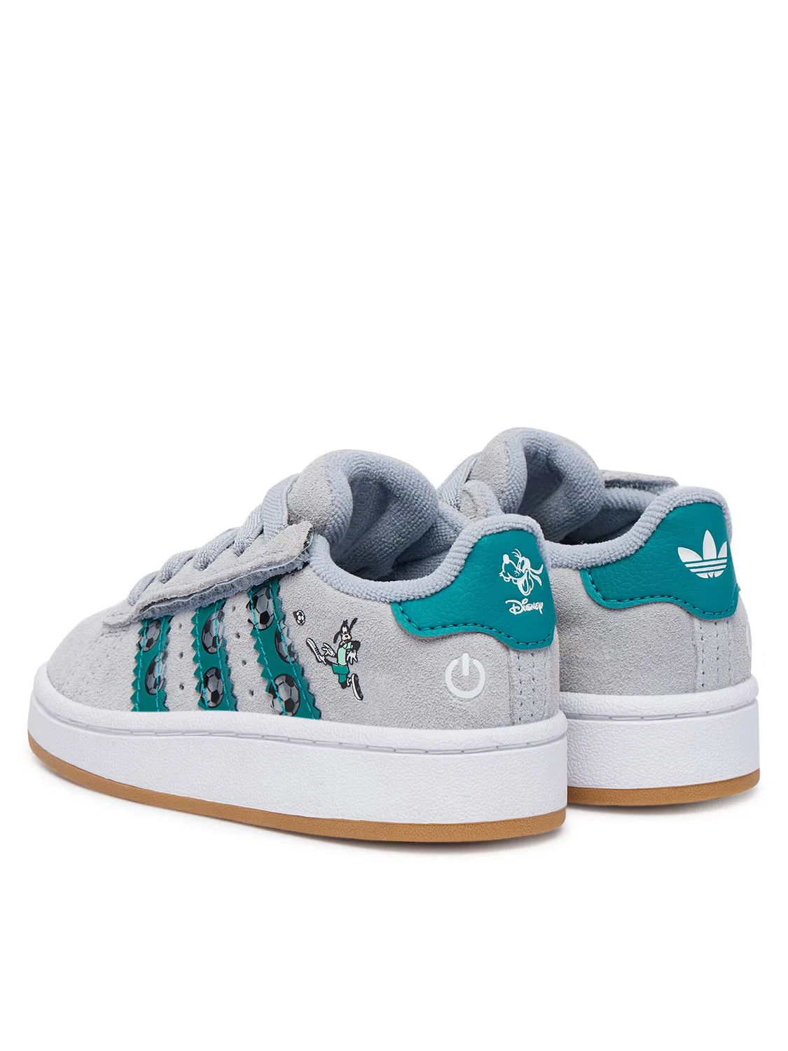 Кроссовки для мальчика Disney Campus Led Lights Comfort Closure Elastic Lace Adidas, серый — фото 3