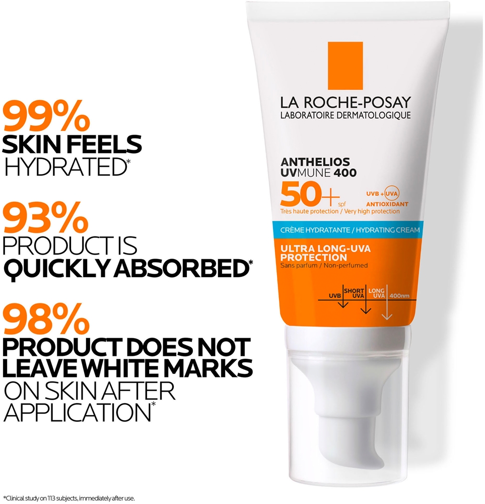 Anthelios uvmune 400 ежедневный солнцезащитный крем spf 50+ La Roche-Posay, 50 мл — фото 3