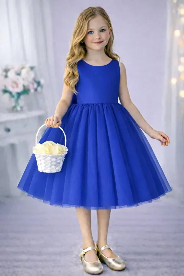 Детское платье для девочек без рукавов Suneh, Saks Blue