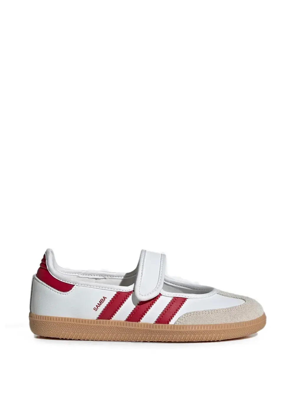 Кроссовки Samba Jane на липучке Adidas Kids, белый