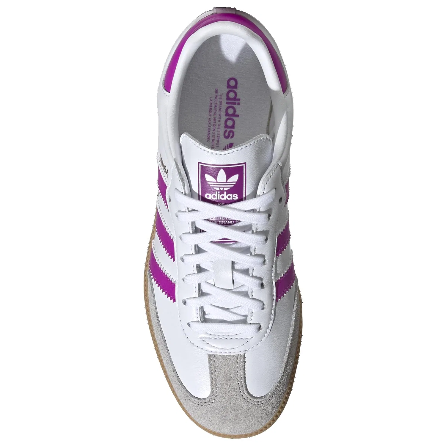 Детские кроссовки для мальчиков Samba Adidas, White Purple Burst — фото 4