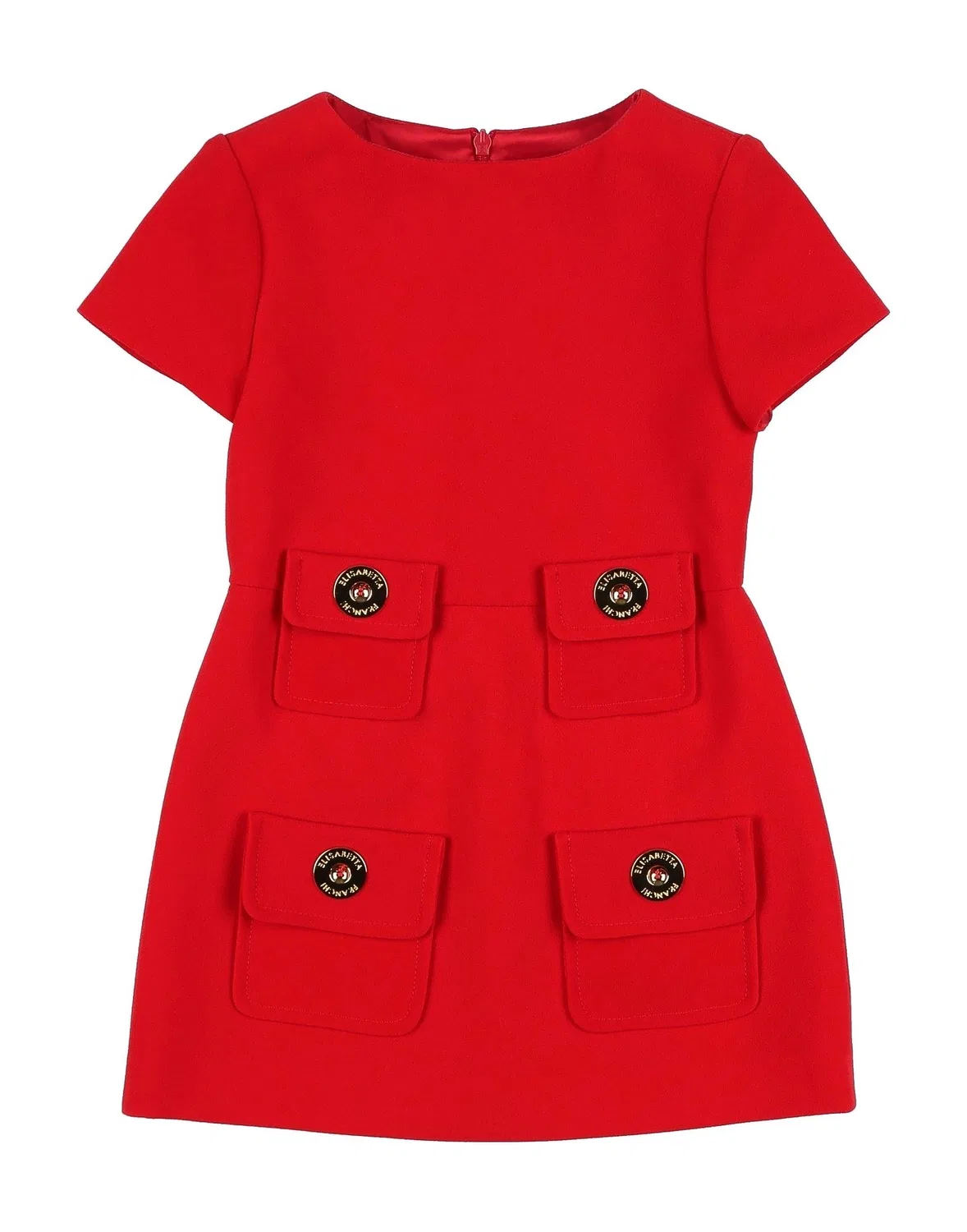 Детское платье для девочек с аппликациями Red Elisabetta Franchi, красный