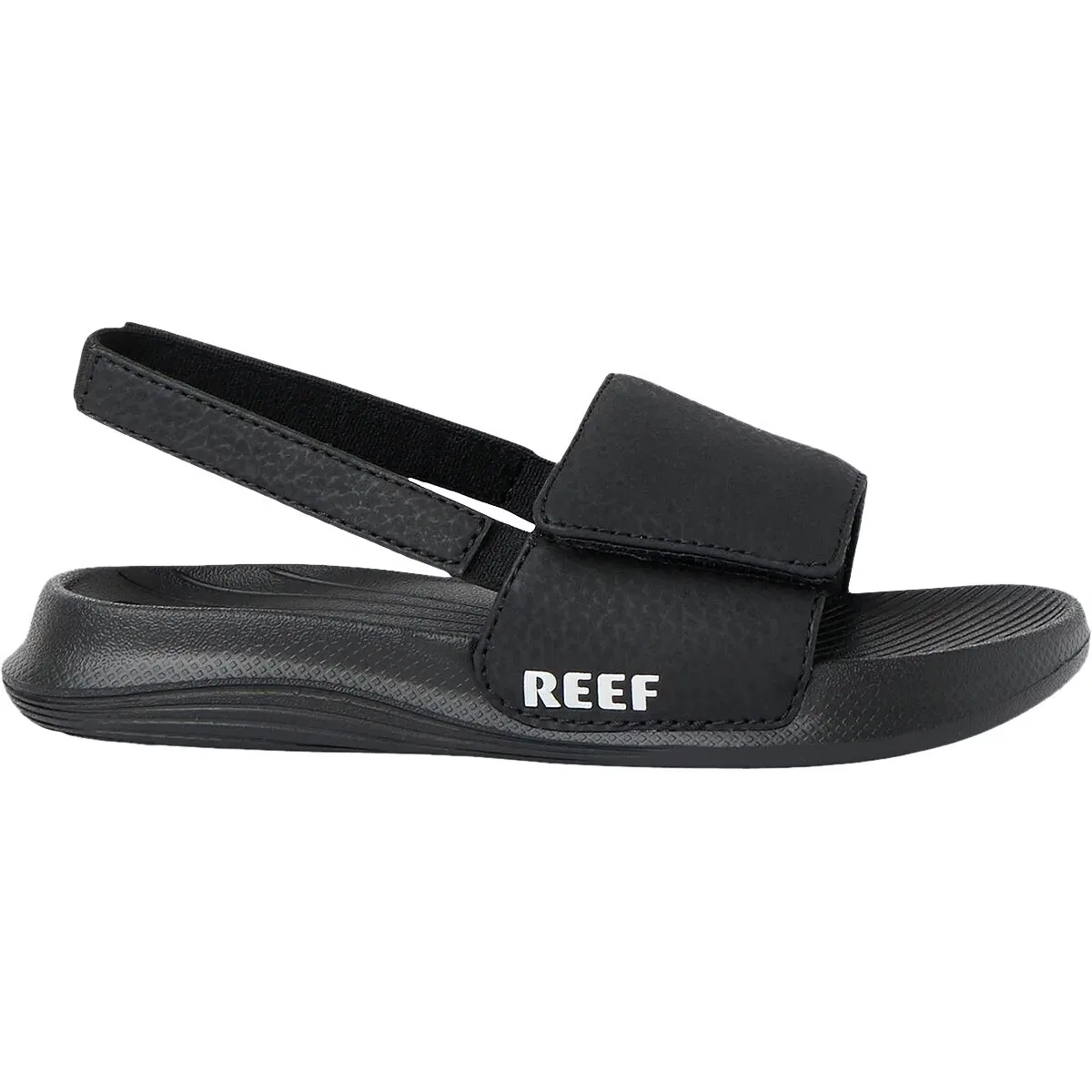 Детские сандалии-слайды с регулируемым ремешком Little Salty Slide Sandal Reef, Black/White