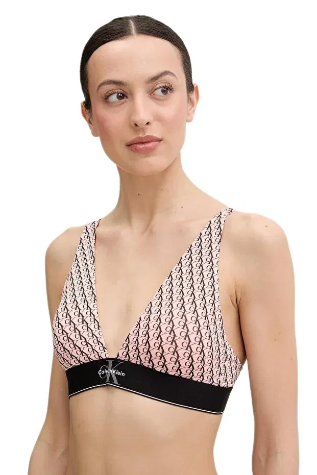 Женский бюстгальтер-бралетт с V-образным вырезом Calvin Klein, Pink — фото 2
