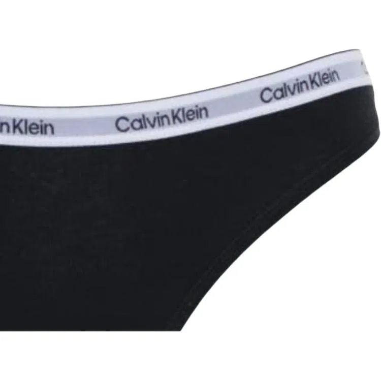 Женские трусы-слипы с принтом Calvin Klein, 1 Pack (Black) — фото 2