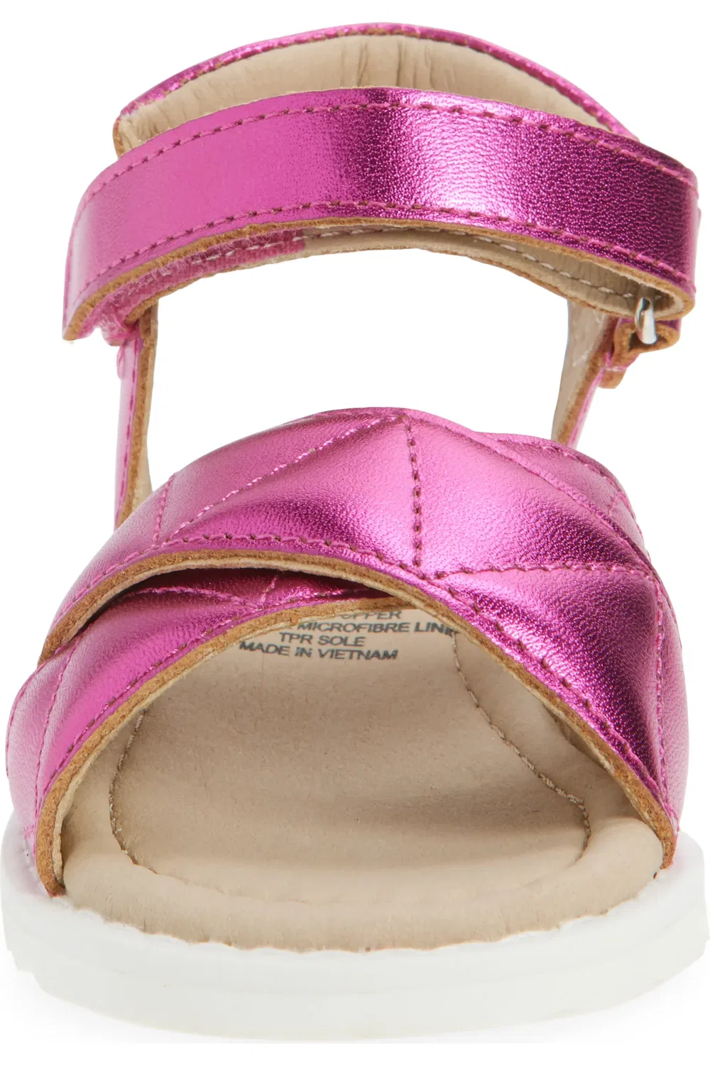 Сандалии детские с регулируемыми ремешками 7043 Puff Pop OLD SOLES, Fuchsia Foil/Snow — фото 4