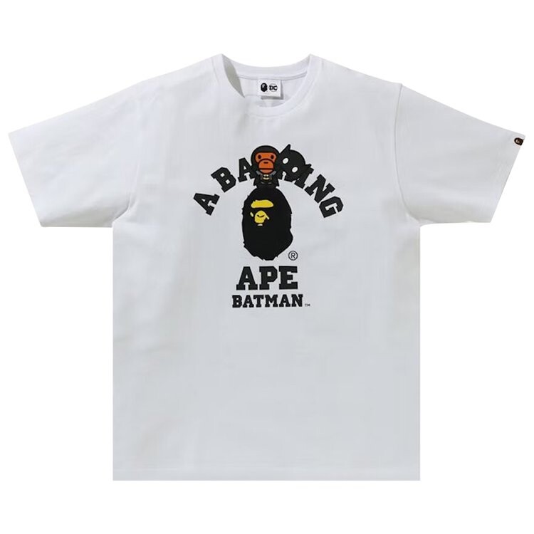 

Футболка BAPE x DC Baby Milo Batman College Tee 'White', белый