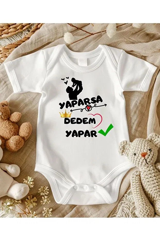 Детское боди для новорожденных с принтом Yaparsa dedem yapar Lupi, Cross Mor