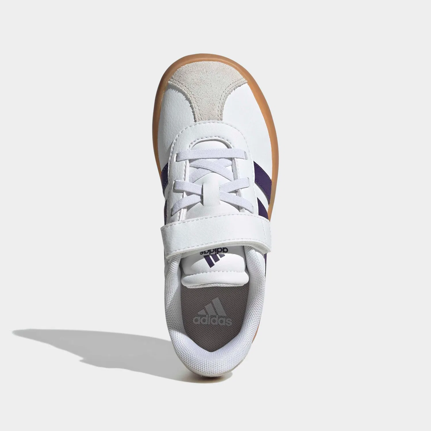 Детские спортивные кроссовки в стиле скейт Adidas Sportswear, Cloud White/Violet/Gum — фото 4