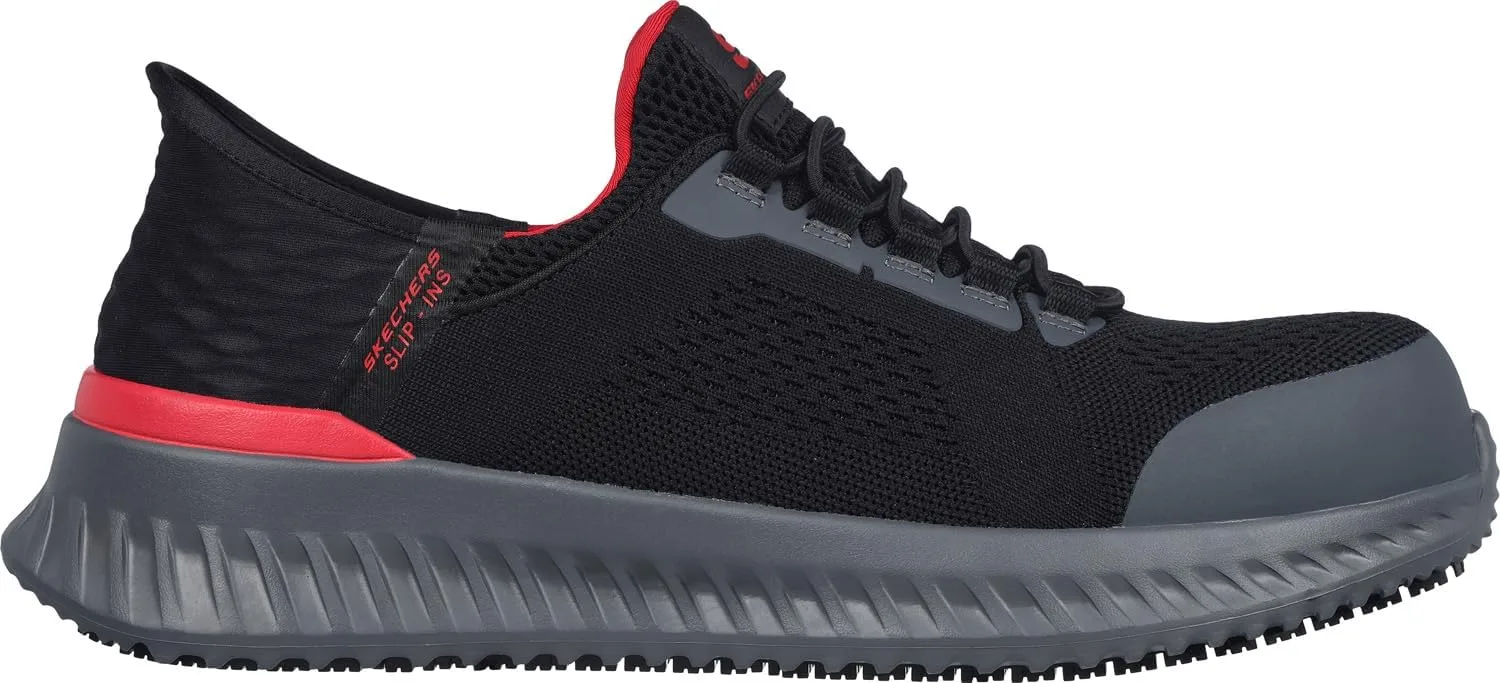 Мужские слипоны Skechers Hands Free Tilido Fletchit Comp Toebau, черный — фото 3
