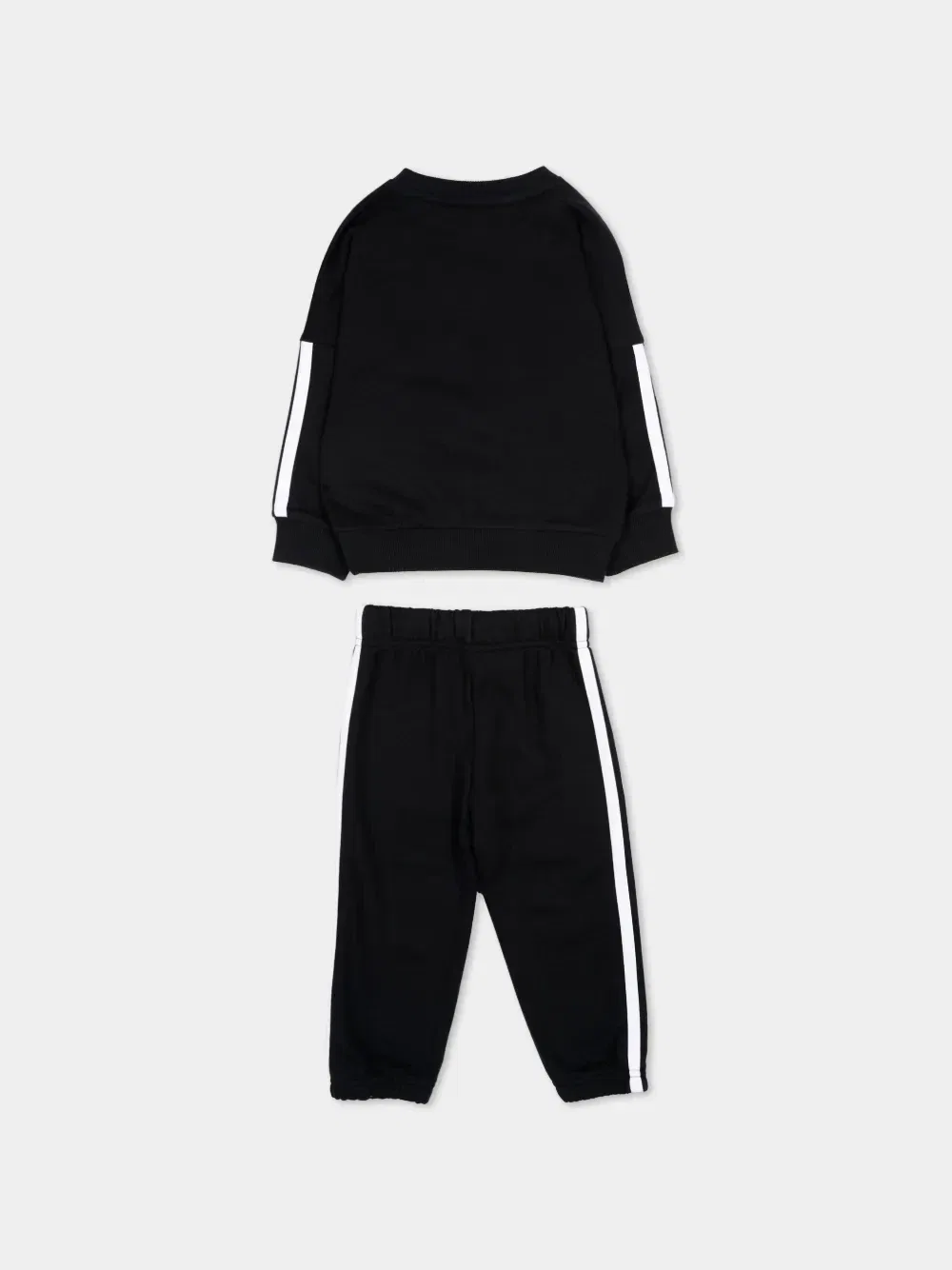 Спортивный костюм с логотипом и боковыми полосками Adidas Kids, черный — фото 2