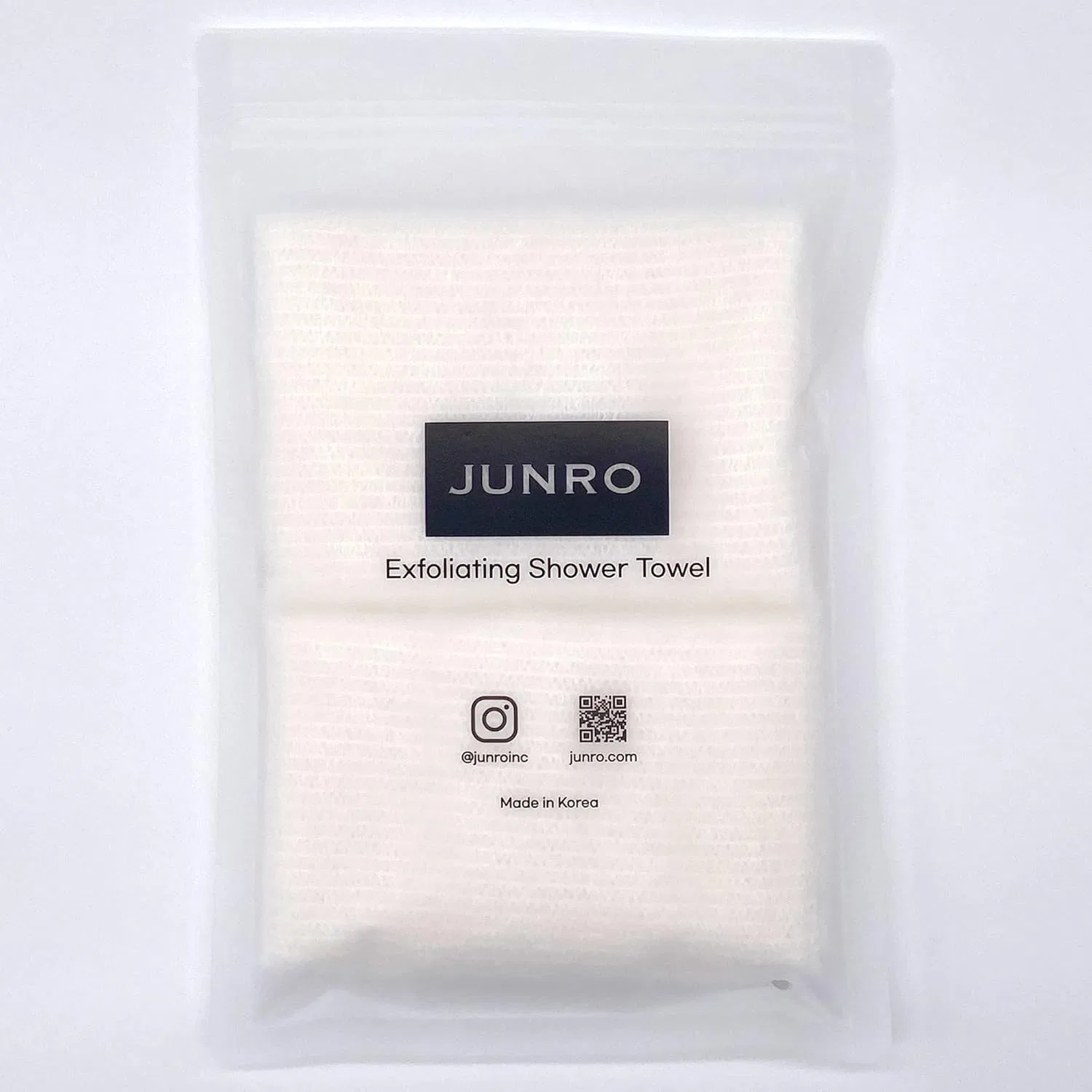 Мочалка для эксфолиации JUNRO, 2 шт, White Hanji