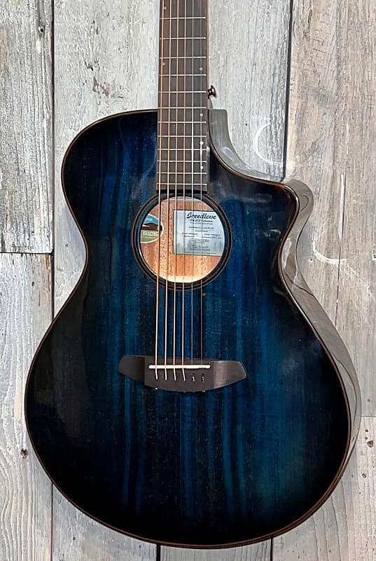 

Breedlove Rainforest S Concert CE Acoustic/Electric, Papillon Blue African Mahogany, с сумкой для переноски! Rainforest Papillion CE