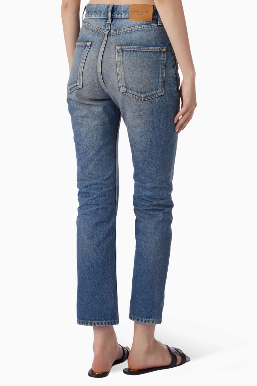 Джинсы кроп 90s Crop Jeans SAINT LAURENT — фото 3