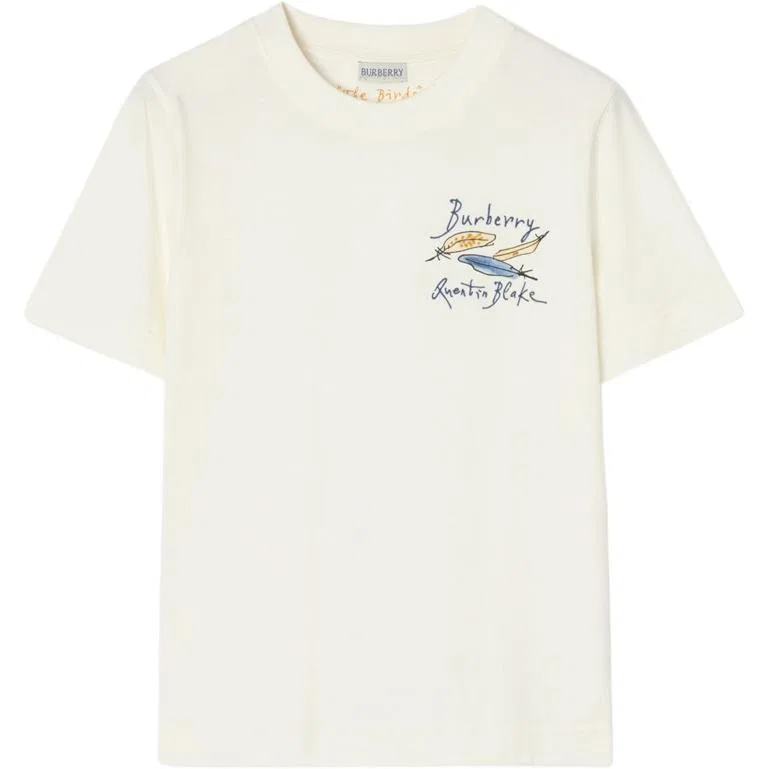Женская футболка с круглым вырезом, свободного кроя, Burberry, White