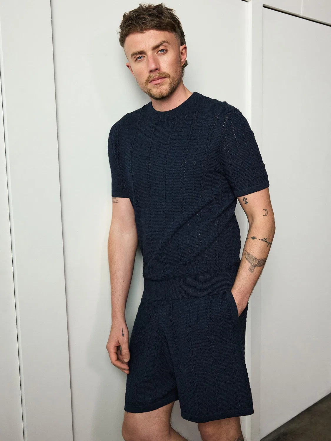 Футболка с рифленой текстурой, Navy Blue Next