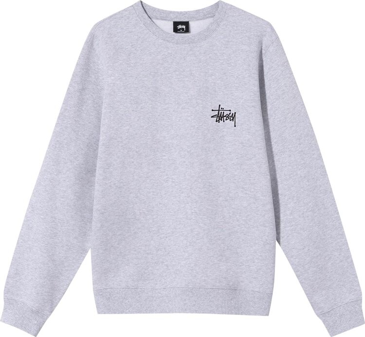 

Толстовка Stussy Basic Crew 'Ash Heather', серый