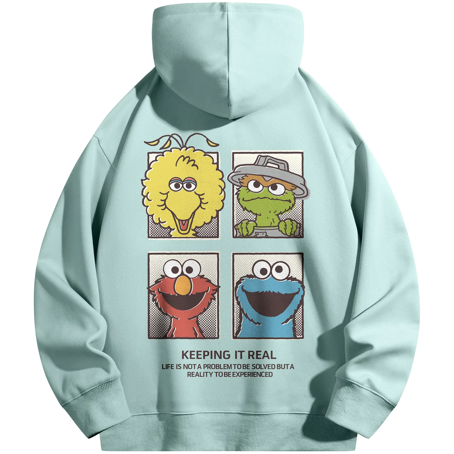 Детский свитшот с капюшоном Sesame Street, Light Blue