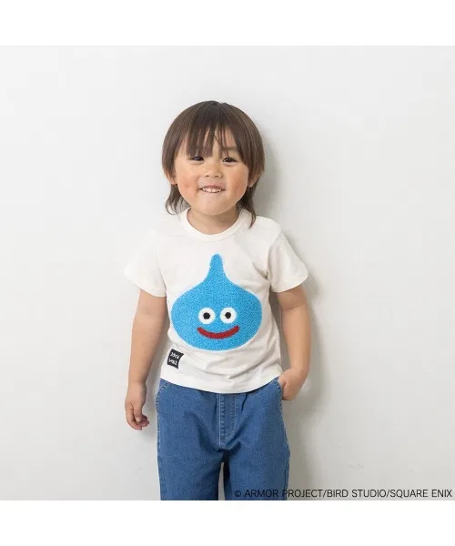 Детская футболка с коротким рукавом с сагара-вышивкой Dragon Quest Baby & Kids, Off White