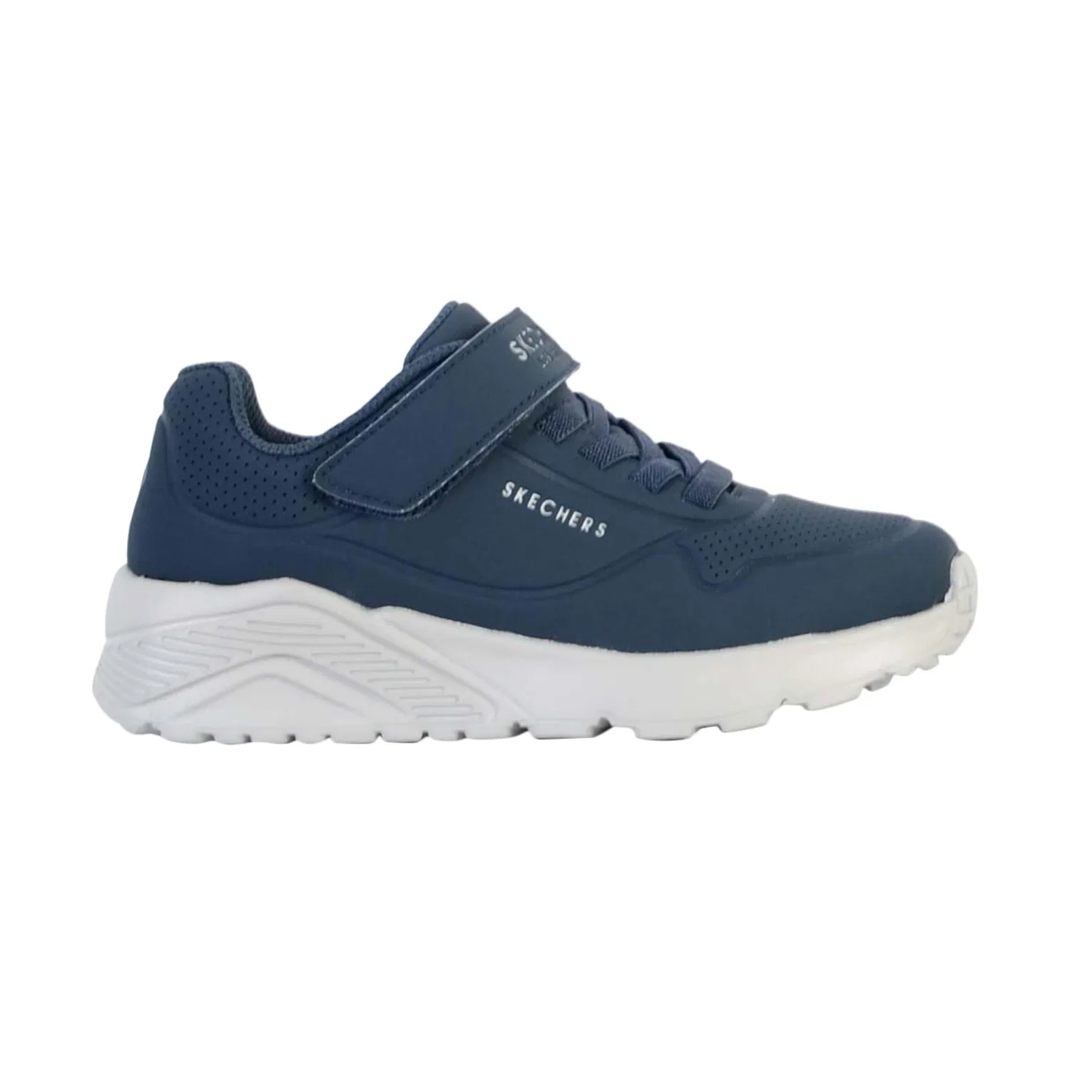 Детские кроссовки с технологией Memory Foam Skechers Uno Lite, Blau Navyblau Weiss — фото 2