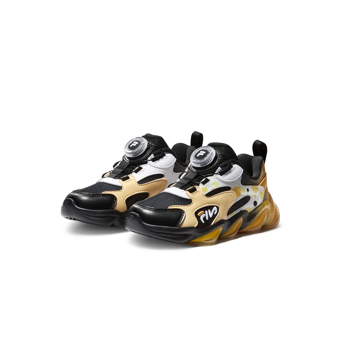 Кроссовки детские Heritage FHT FILA KIDS, Black/Gold Marigold Orange — фото 4