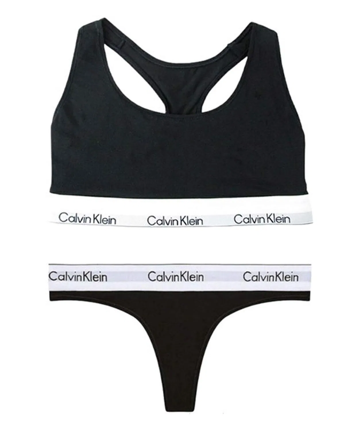 Женский комплект бюстгальтера и трусов T-Back Calvin Klein, черный