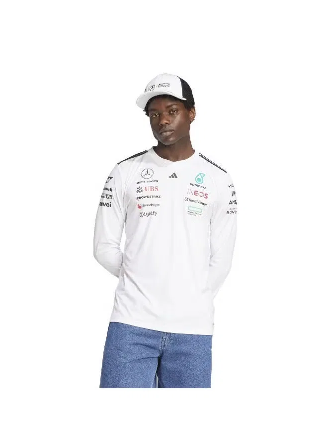 Лонгслив с длинным рукавом Mercedes - AMG Petronas Formula One Team Driver Jersey Adidas, белый