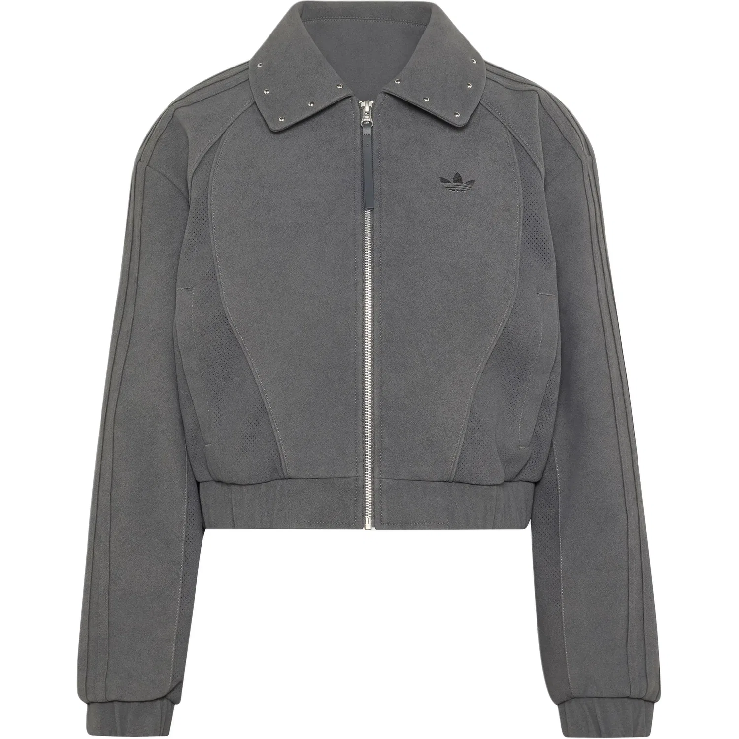 Женская куртка с лацканами Dark Gray Adidas Originals, Темно-серый