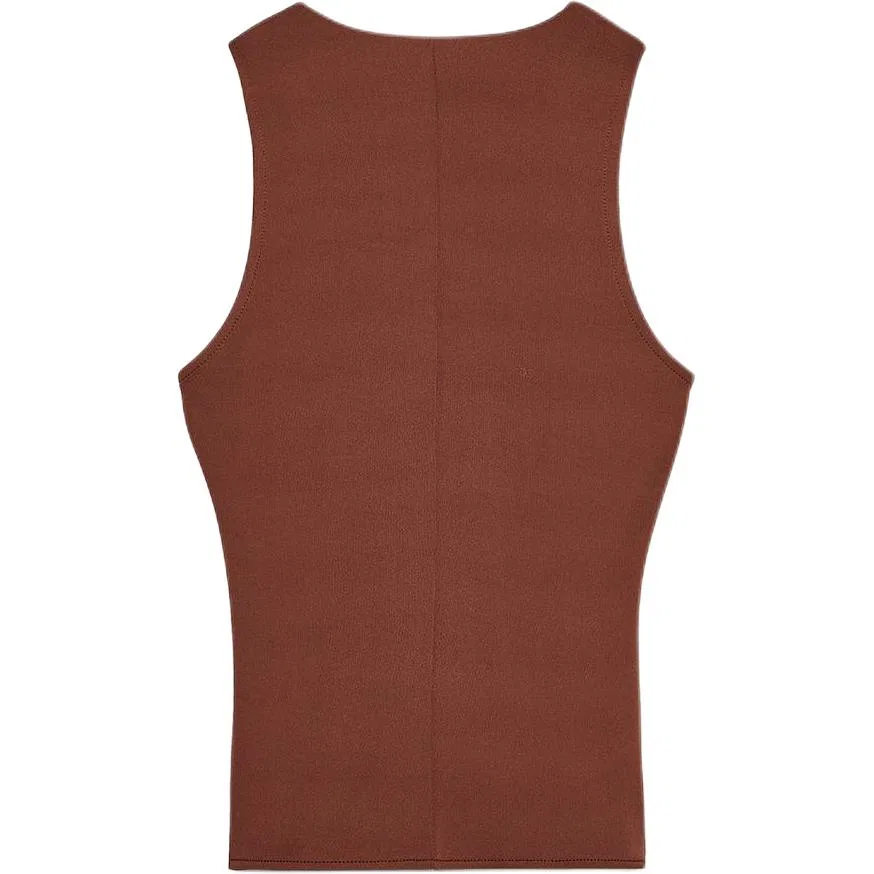 Женский топ без рукавов с V-образным вырезом Earth Tone ZARA, Earth Tone — фото 3