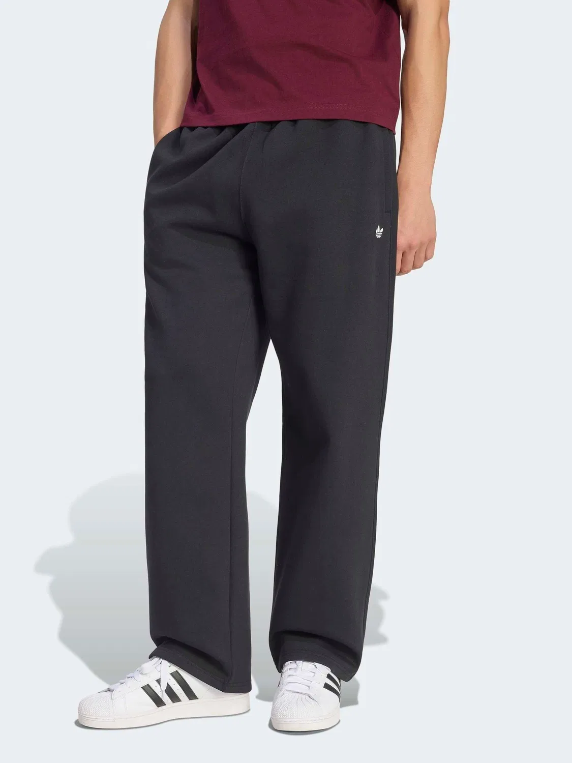 Джоггеры с открытым низом, Trefoil, adidas Originals, черный