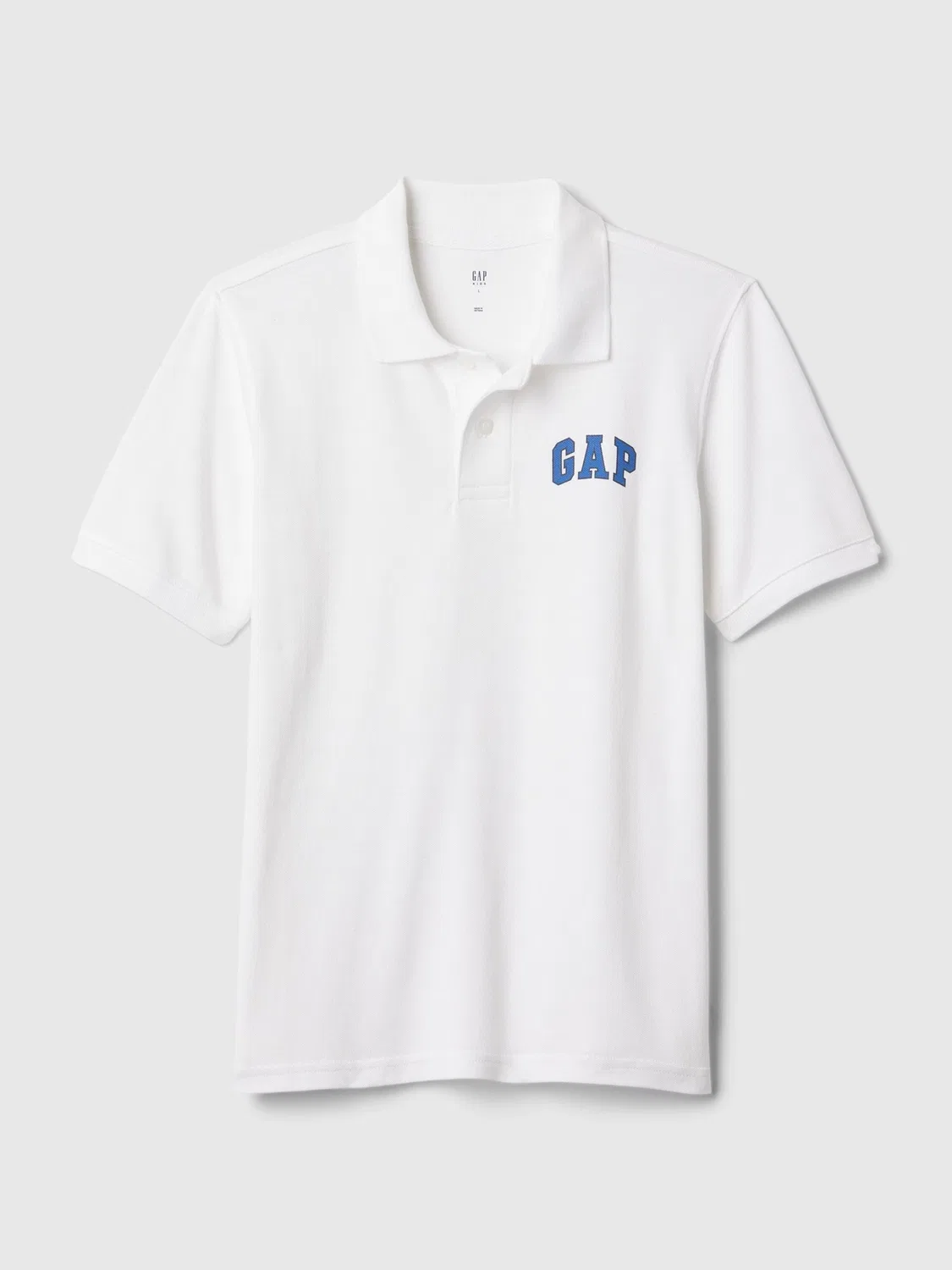 Поло с коротким рукавом Gap Logo, белый